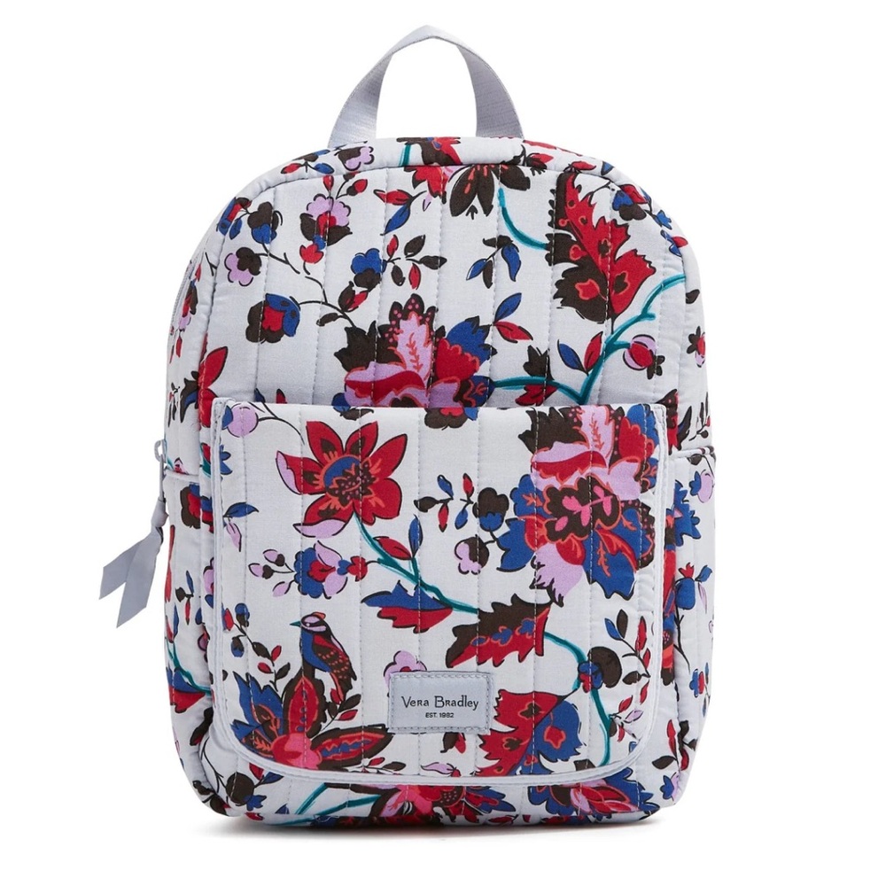 NWT Vera Bradley Quilted Vinyard Floral Pattern Small Backpack